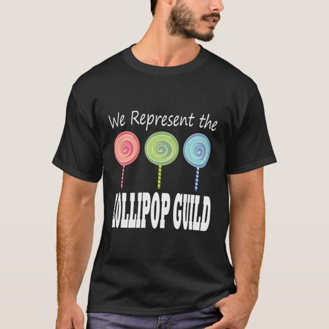 Vi representerar Lollipop Guild-guiden för Oz T Shirt (Framsida)