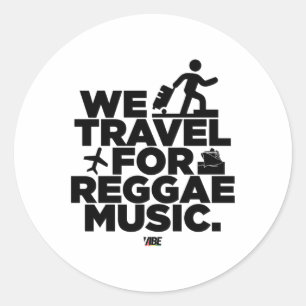Vi reser för Reggae Music Sticker Runt Klistermärke