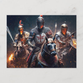 Vi ride efter midnatt Illustration Vykort