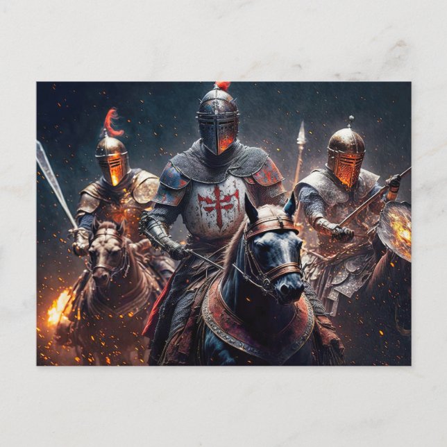 Vi ride efter midnatt Illustration Vykort (Framsida)