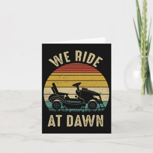 Vi ride på Dawn Lawnmower Fars dag Kort