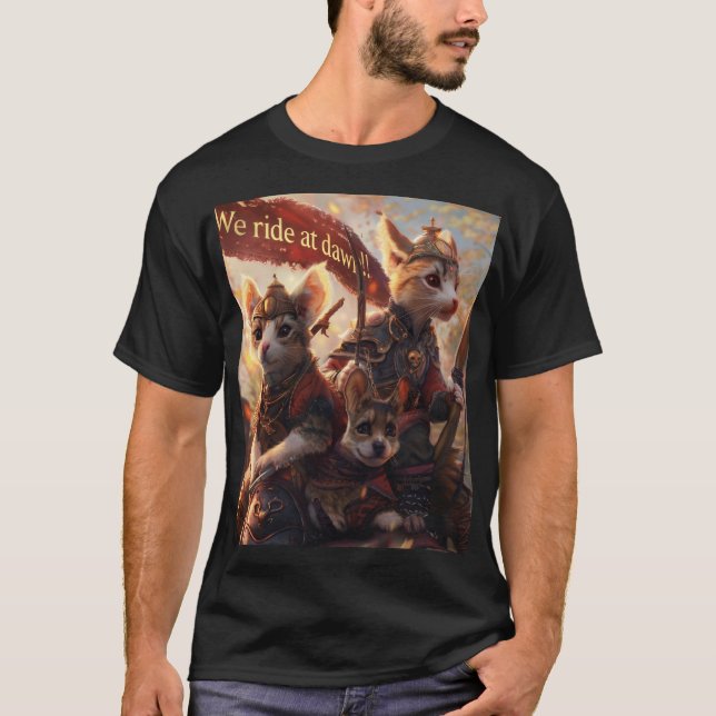 Vi ride på Dawn-Warrior Cats Digital Art T Shirt (Framsida)