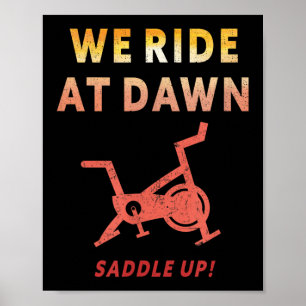 Vi rider vid gryningen Rolig inomhus Sn Cykelträni Poster