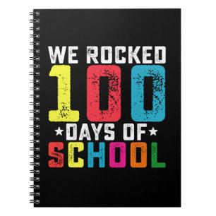Vi rockade 100 dagar i skolan lärare elev anteckningsbok