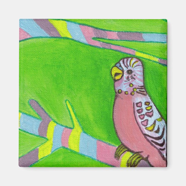 vi rosa budgie magnet (Framsidan)
