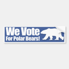 Vi röstar för Polar Bears Bumper Sticker Bildekal