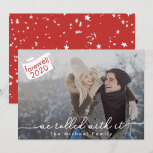 Vi rullade med Red and White Stars 2020 Photo Julkort