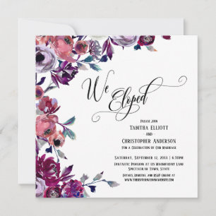 Vi Rymde Blomstrande Skrift Fet Blommor Inbjudningar