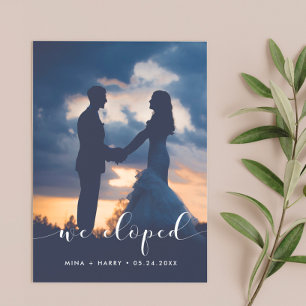 Vi rymde Elegant annons fotokort Meddelande