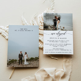 Vi rymde Invite Elopement Annonsering Inbjudningar