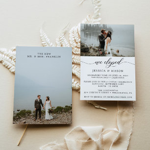 Vi rymde Invite Elopement Annonsering Inbjudningar
