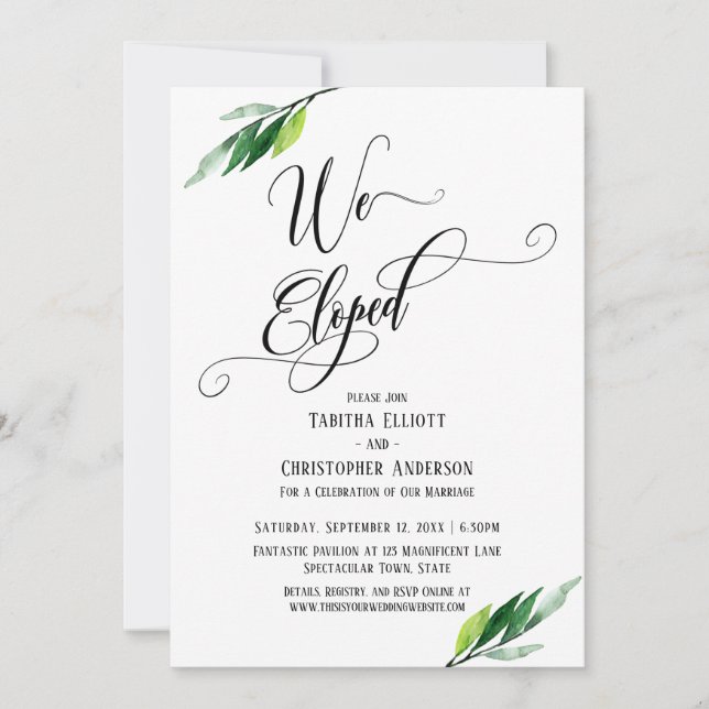 Vi rymde med utstuderat manus och grönska inbjudningar (Framsida)