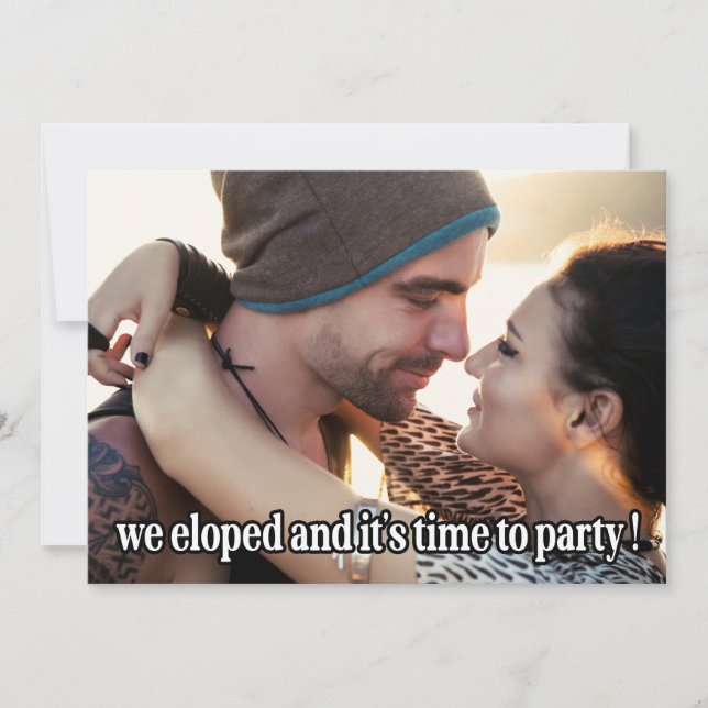 Vi rymde Modern Bröllopsfoto Meddelande (Framsida)