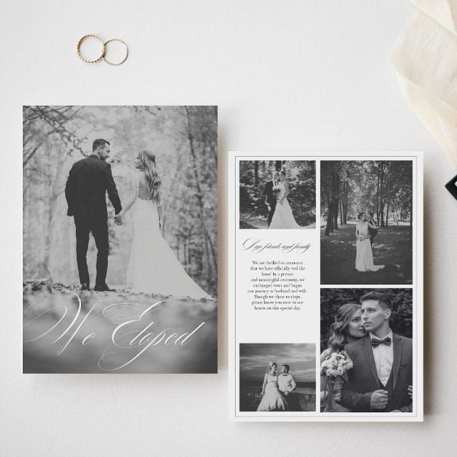 Vi rymde Modern kalligrafi Svartvitt foto Meddelande (Skapare uppladdad)