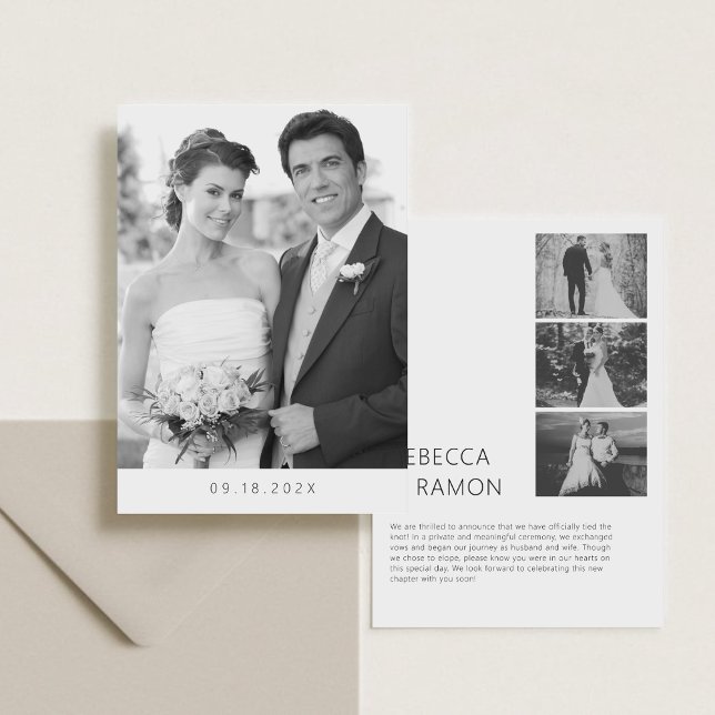 Vi rymde Modern minimalistisk svart och vit foto Meddelande (Skapare uppladdad)