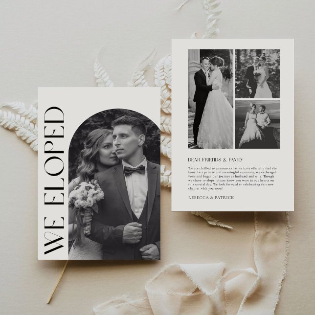 Vi rymde Modern minimalistisk svart-vit foto Meddelande (Skapare uppladdad)