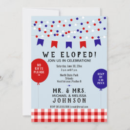 Vi rymde! Picknickfest BBQ Grillbröllop Inbjudningar