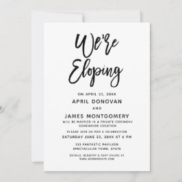 Vi rymmer borsttypografi bröllopsinbjudan inbjudningar