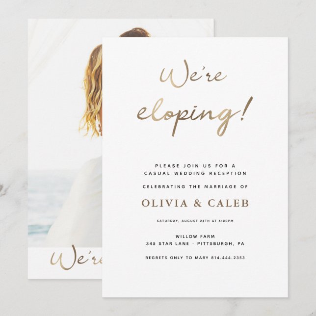 Vi rymmer Bröllopsfestinbjudan Inbjudningar (Fram/baksida)