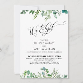 Vi Rymmer Elegant Typografi Eukalyptusgrönska Inbjudningar