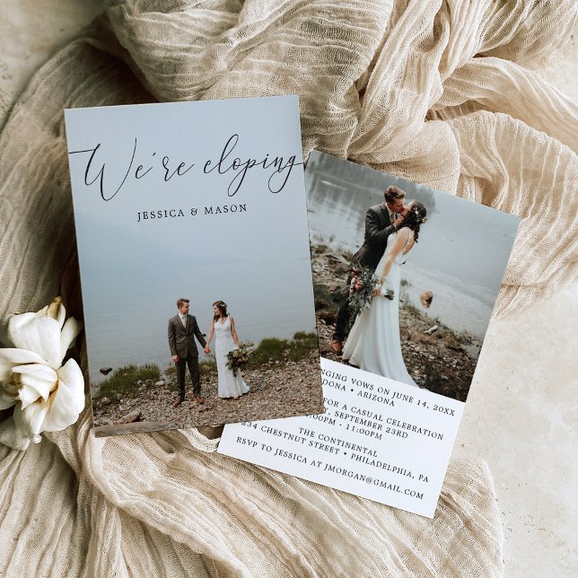 Vi rymmer för att gifta oss - Bröllopsinbjudan Inbjudningar (Skapare uppladdad)