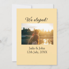 Vi rymmer lägg till par namn stad, datum nygifta  meddelande