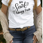 Vi sa Asbury Park White Funny Bachelorette T Shirt<br><div class="desc">Den senaste tekniken för bröllopsfesten eller för en bachelorette kommer undan. Vi sa "Asbury Park" på vit fot,  har ett hjärta och är säker på att bli märkt. Bachelorette Party Destination...  Asbury Park. Kan användas till repetitionsmiddag och med din bröllopsfest.</div>