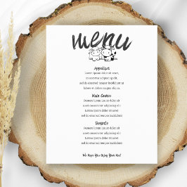 Vi sa att i Moo Personlig Cow Theter Bröllop Menu