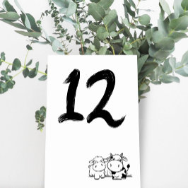 Vi sa att jag är en liten, minimalistisk Bröllop Bordsnummer