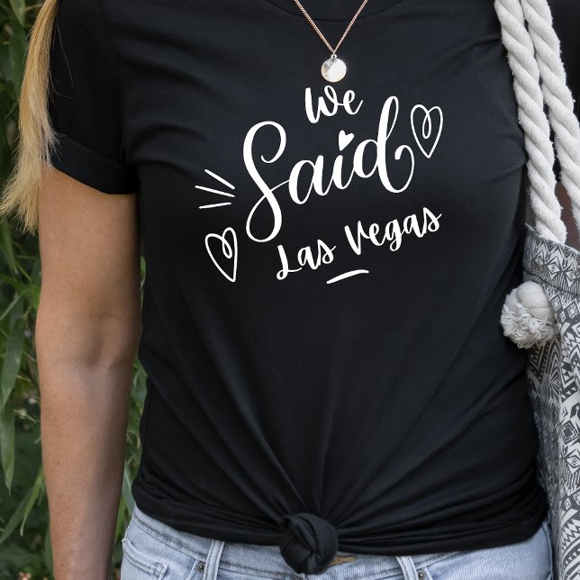 Vi sa Las Vegas Funny Black Bachelorette T Shirt (Skapare uppladdad)