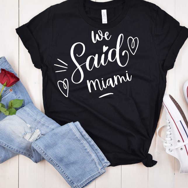 Vi Sa Miami Svart Tropisk Rolig Sängkammare  T Shirt (Skapare uppladdad)