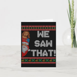 Vi Såg Att Jesus Och Tomte Kristen Ful Jultröja Kort