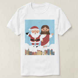 VI SÅG DET! Santa och Jesus tittar alltid på T Shirt