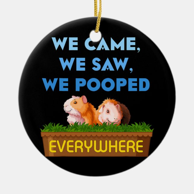 Vi såg djur i Älskare i Mamma i Gris, vid Guinea P Julgransprydnad Keramik (Framsidan)