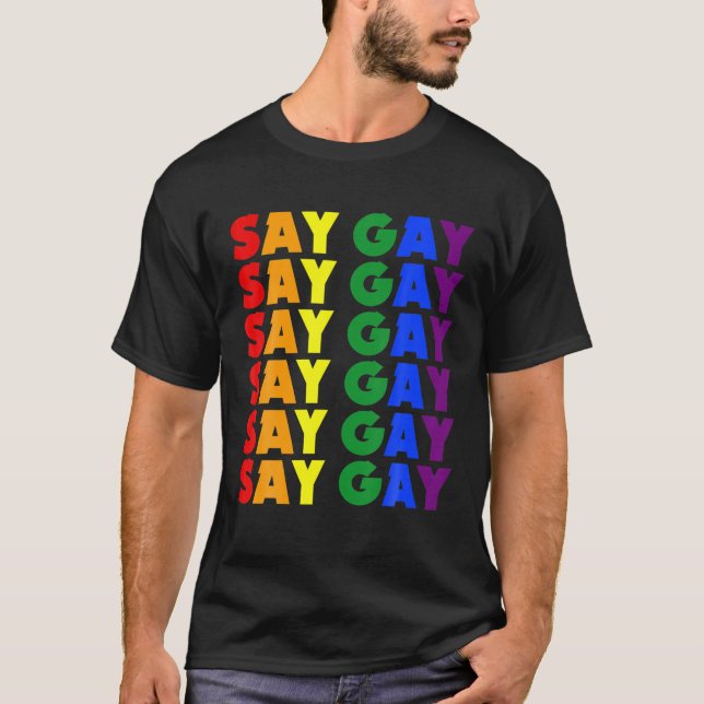 Vi säger Gay pride - LGBT Florida Proud Clothing T Shirt (Framsida)