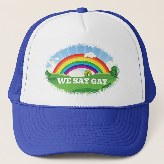 Vi säger Gay pride Parad Rainbow Florida Keps (Framsida)