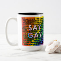 Vi säger GAY Two-Tone Coffee Mugg