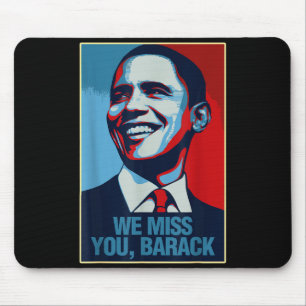 Vi Saknar Dig Barack Obama Porträtt T-shirt.png Musmatta
