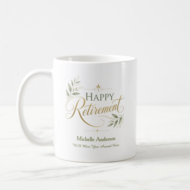 Vi Saknar Dig Här Personligt Namn Kaffemugg (Vänster)