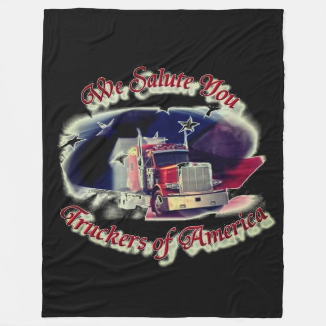 Vi Salute Truckers of America Fleecefilt (Framsidan)