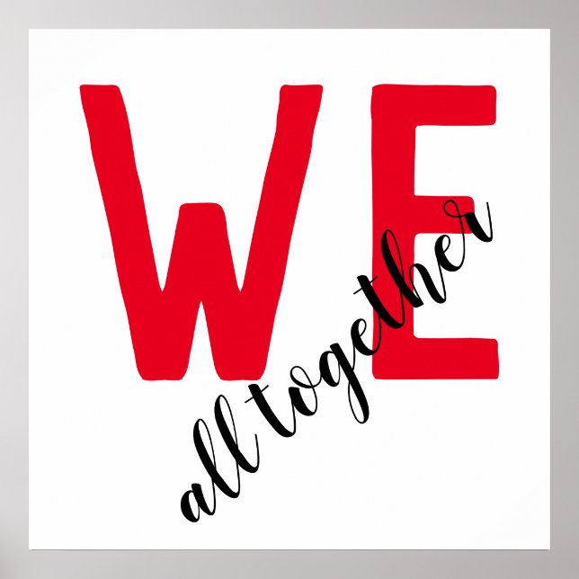 Vi samarbetar alla om inspiration till ett lagarbe poster (Framsidan)