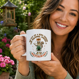 Vi satte upp en fågelmatning kaffemugg