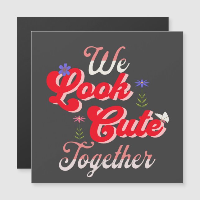 Vi ser Cute Togehter, söt, enkel valentin (Fram/baksida)
