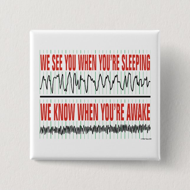Vi ser dig när du sover knapp (Framsida)