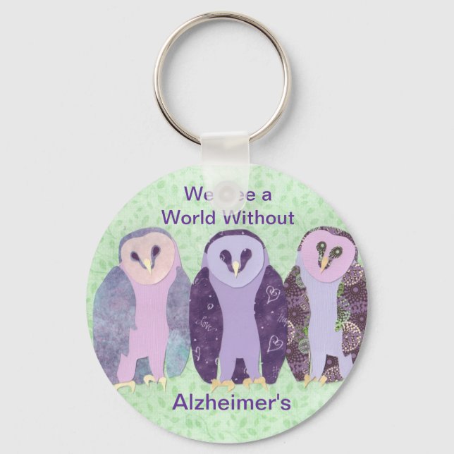 Vi ser en värld utan Alzheimers sjukdom Nyckelring (Framsida)