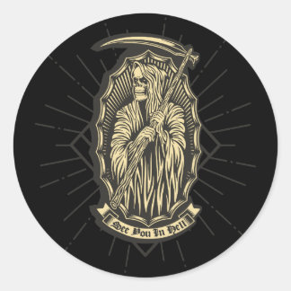 Vi ses i helvetet runt klistermärke