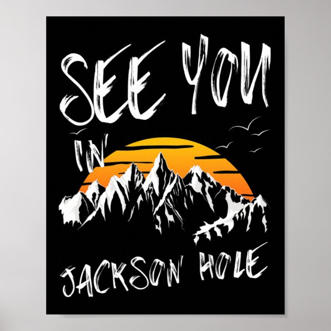 Vi ses i Jackson Hål Usa Vacation Ski Poster (Framsidan)