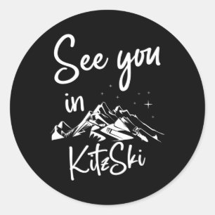 Vi ses i Kitzski Tyrol Austria Vacation Ski Runt Klistermärke