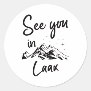 Vi ses i Laax Schweiz och höjer Vacation Ski Runt Klistermärke