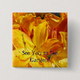 Vi ses i trädgården! knapp Orange Rhodies
